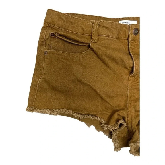 Forever21 Premium Brown Denim Shorts US Size 30 - Picture 2 of 5